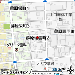 岐阜県各務原市蘇原瑞雲町2丁目周辺の地図