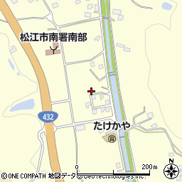 島根県松江市八雲町東岩坂387-14周辺の地図