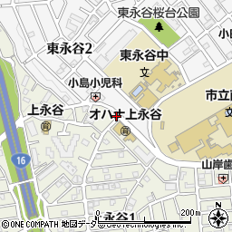 上永谷住宅入口周辺の地図