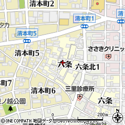 岐阜県岐阜市六条周辺の地図