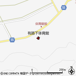福知山市有路下体育館周辺の地図