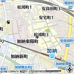 松鴻町3丁目49 中島パーキング☆akippa駐車場周辺の地図