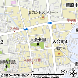 岐阜県各務原市入会町周辺の地図