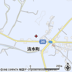 島根県安来市清水町周辺の地図