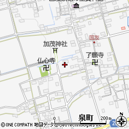 滋賀県長浜市泉町周辺の地図