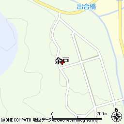 鳥取県東伯郡三朝町余戸周辺の地図
