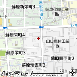 岐阜県各務原市蘇原瑞雲町4丁目3周辺の地図