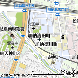 岐阜県岐阜市加納清田町周辺の地図