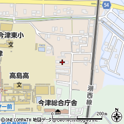 滋賀県高島市今津町弘川77周辺の地図