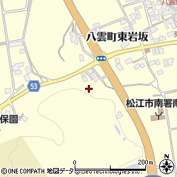 島根県松江市八雲町東岩坂255-4周辺の地図