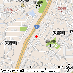 ウチダ邸♯矢部町akippa駐車場周辺の地図