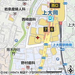 神奈川県横浜市港南区上大岡西1丁目18周辺の地図