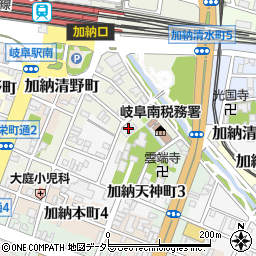 岐阜市中央公民館分館周辺の地図