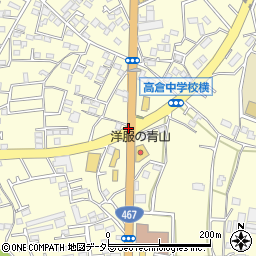 高倉中入口周辺の地図