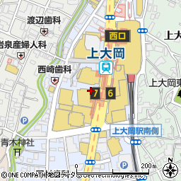 神奈川県横浜市港南区上大岡西1丁目周辺の地図