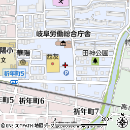 西友岐阜華陽店駐車場周辺の地図