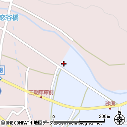 鳥取県東伯郡三朝町砂原220周辺の地図