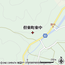 兵庫県豊岡市但東町東中周辺の地図