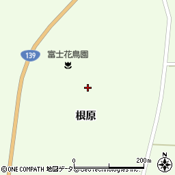 静岡県富士宮市根原周辺の地図