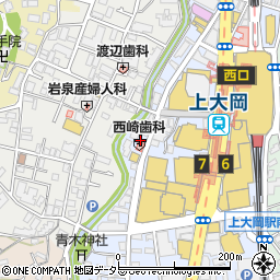 神奈川県横浜市港南区上大岡西1丁目19周辺の地図