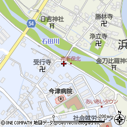 滋賀県高島市今津町南新保周辺の地図