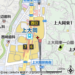 神奈川県横浜市港南区上大岡西1丁目6周辺の地図