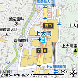 日本調剤上大岡薬局周辺の地図