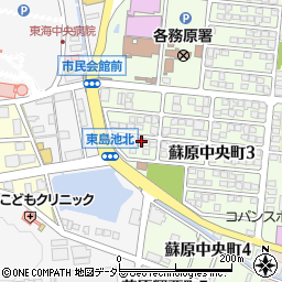 岐阜県各務原市蘇原中央町3丁目87周辺の地図