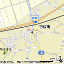 吉佐入口周辺の地図
