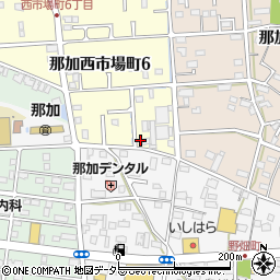 岐阜県各務原市那加西市場町6丁目117周辺の地図