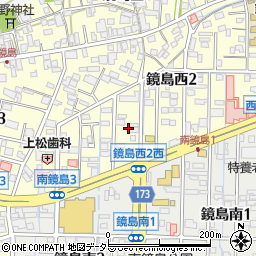 岐阜県岐阜市鏡島西2丁目14周辺の地図