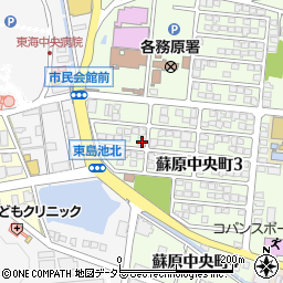 岐阜県各務原市蘇原中央町3丁目81周辺の地図