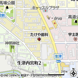 竹矢歯科医院周辺の地図