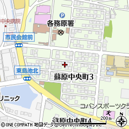 岐阜県各務原市蘇原中央町3丁目周辺の地図