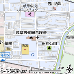 岐阜県岐阜市五坪周辺の地図