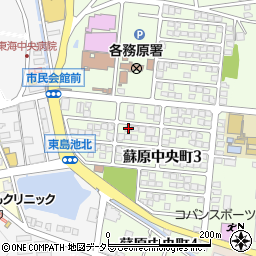 岐阜県各務原市蘇原中央町3丁目47周辺の地図