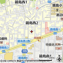 岐阜県岐阜市鏡島西2丁目10周辺の地図