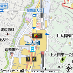 横浜市役所　交通局高速鉄道本部上大岡駅周辺の地図