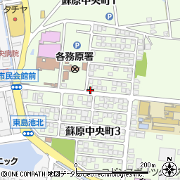 岐阜県各務原市蘇原中央町周辺の地図