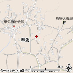 千葉県市原市奉免周辺の地図