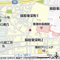 岐阜県各務原市蘇原東栄町周辺の地図