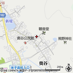 鳥取県米子市奥谷周辺の地図