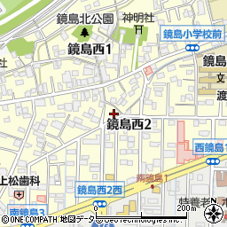 岐阜県岐阜市鏡島西2丁目12周辺の地図