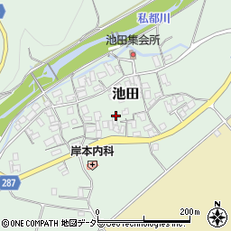 鳥取県八頭郡八頭町池田周辺の地図
