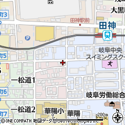 岐阜日石寮周辺の地図