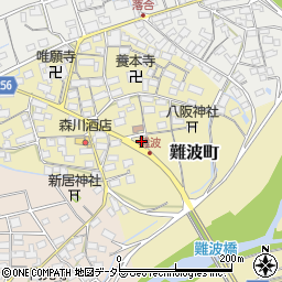 滋賀県長浜市難波町周辺の地図