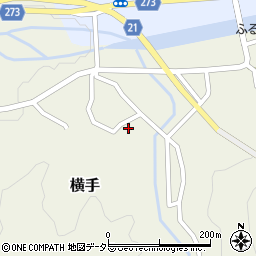 鳥取県東伯郡三朝町横手周辺の地図