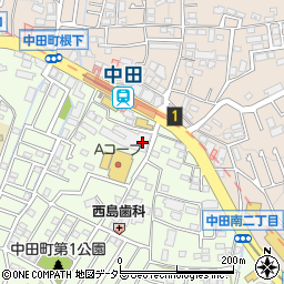 ハックドラッグ中田店周辺の地図