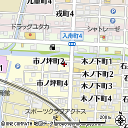 日の丸タクシー　金津園周辺の地図