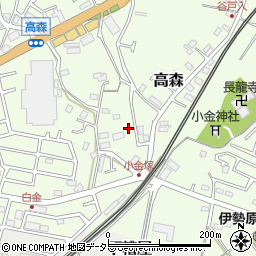 神奈川県伊勢原市高森周辺の地図